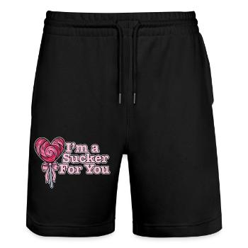 I’m A Sucker For You Funny Valentine’s Quote - Short de jogging bio TRAINER Stanley/Stella unisexe - noir - Devant - Nik (191cm) & Marisol (170cm)