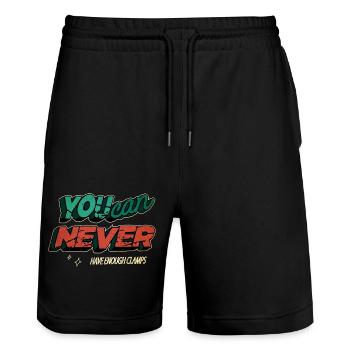 statement wood carpenter saw arboriculture - Stanley/Stella Unisex Bio Joggingshorts Trainer  - Schwarz - Vorne - Nik (191cm) & Marisol (170cm)
