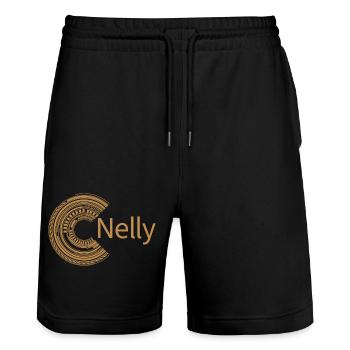 For Nelly - Stanley/Stella Trainer Unisex Organic Jogging Shorts - black - Front - Nik (191cm) & Marisol (170cm)