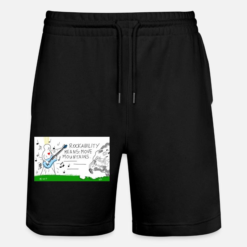 Rockability means move mountains. - Stanley/Stella Trainer Unisex Organic Jogging Shorts - black