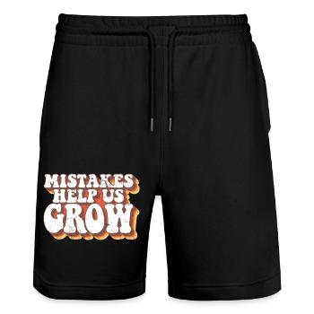 Mistakes Help Us Grow Student Teacher - Stanley/Stella Trainer Unisex Organic Jogging Shorts - black - Front - Nik (191cm) & Marisol (170cm)