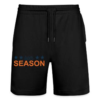beer season - Stanley/Stella Unisex Bio Joggingshorts Trainer  - Schwarz - Vorne - Nik (191cm) & Marisol (170cm)