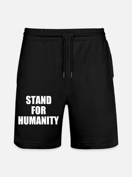 Stand for humanity - Stanley/Stella Trainer Unisex Organic Jogging Shorts - black