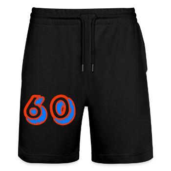 ANNIVERSARY. HAPPY BIRTHDAY. HAPPY BIRTHDAY. - Stanley/Stella Trainer Unisex Organic Jogging Shorts - black - Front - Nik (191cm) & Marisol (170cm)