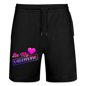 Aimez-moi la Saint-Valentin Joyeux Valentin Saint-Valentin - Short de jogging bio TRAINER Stanley/Stella unisexe - noir - Devant - Nik (191cm) & Marisol (170cm)