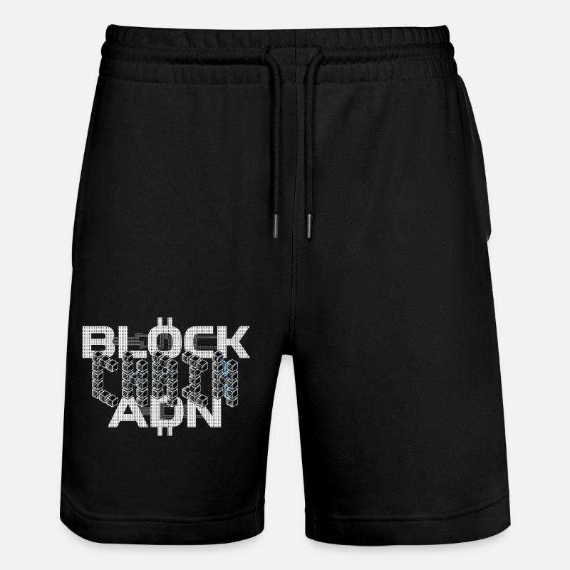 DNA-Blockchain - Krypto Bitcoin - Stanley/Stella Unisex Bio Joggingshorts Trainer  - Schwarz