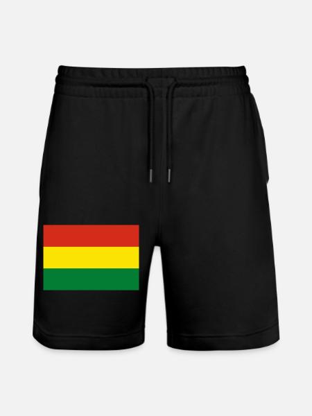 Bolivia flag / Drapeau Bolivie - Stanley/Stella Trainer Unisex Organic Jogging Shorts - black