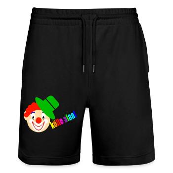 Clown sagt kölle alaaf - Stanley/Stella Unisex Bio Joggingshorts Trainer  - Schwarz - Vorne - Nik (191cm) & Marisol (170cm)
