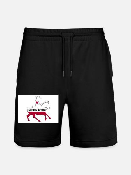 California State Flag Cowboy - Stanley/Stella Trainer Unisex Organic Jogging Shorts - black