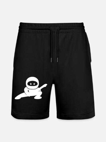 ninja comic 1 - Stanley/Stella Unisex Bio Joggingshorts Trainer - Schwarz