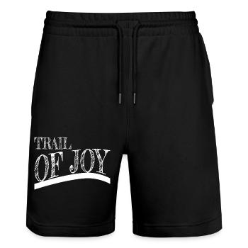 Happy Ultimate Bliss Funny Quote Awesome Humor - Stanley/Stella Trainer Unisex Organic Jogging Shorts - black - Front - Nik (191cm) & Marisol (170cm)