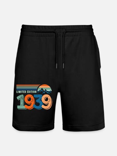 Limited edition 1939 - Stanley/Stella Trainer Unisex Organic Jogging Shorts - black
