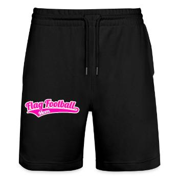 Flag Football Maman Mama Mutter - Short de jogging bio TRAINER Stanley/Stella unisexe - noir - Devant - Nik (191cm) & Marisol (170cm)