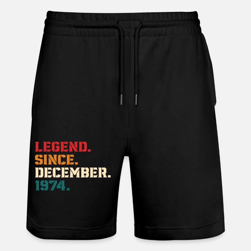 Legend Since December 1974 - Short de jogging bio TRAINER Stanley/Stella unisexe - noir