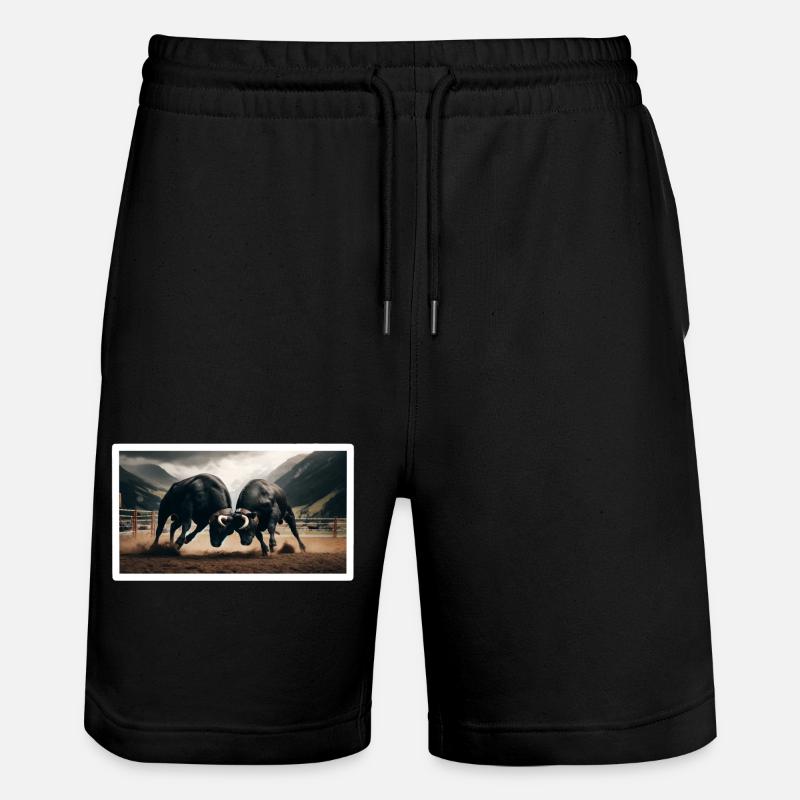 Taureaux d’Hérens - Short de jogging bio TRAINER Stanley/Stella unisexe - noir