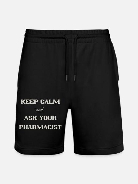 keep calm - Stanley/Stella Trainer Unisex Organic Jogging Shorts - black