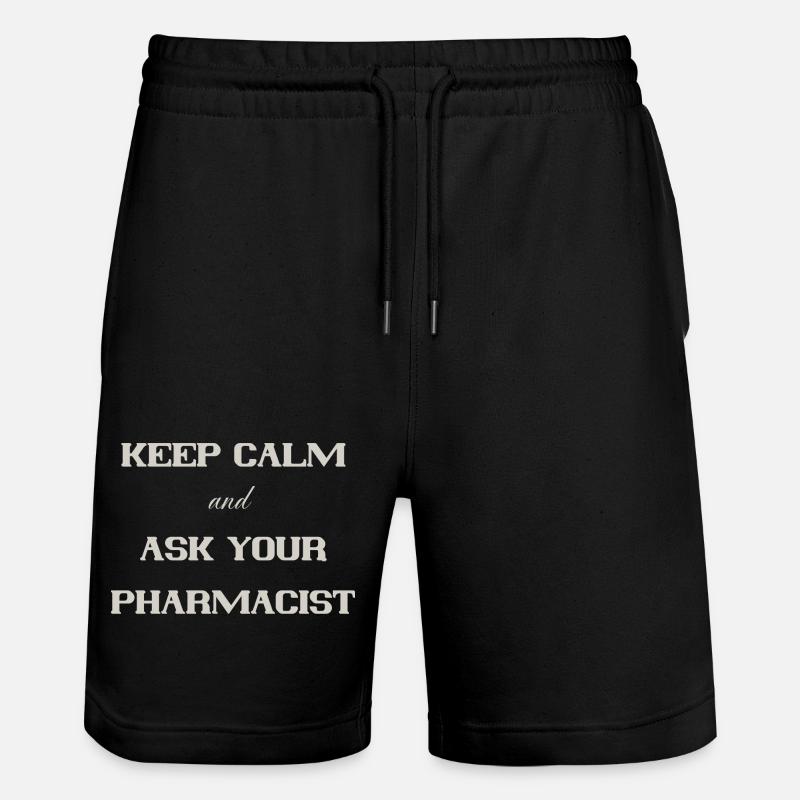 keep calm - Stanley/Stella Trainer Unisex Organic Jogging Shorts - black