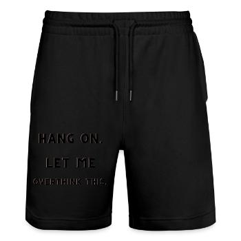 Attends. Permettez-moi de trop réfléchir à ce t-shirt - Short de jogging bio TRAINER Stanley/Stella unisexe - noir - Devant - Nik (191cm) & Marisol (170cm)