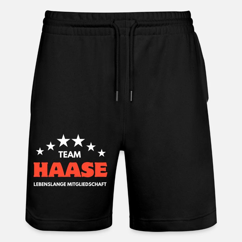 Team Haase - Stanley/Stella Unisex Bio Joggingshorts Trainer  - Schwarz