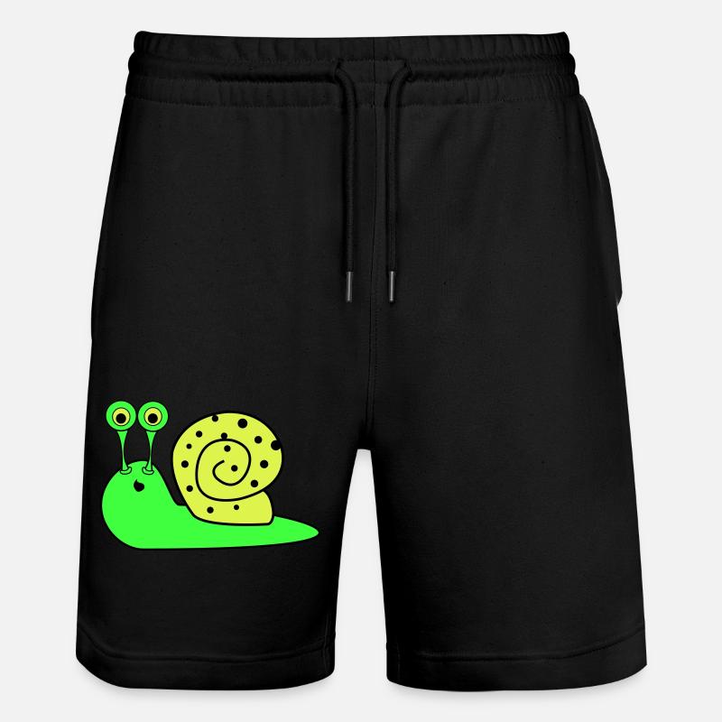 schnecke funny - Stanley/Stella Unisex Bio Joggingshorts Trainer  - Schwarz