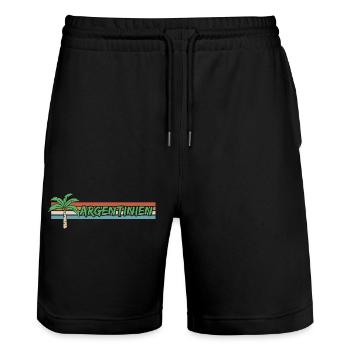 Holidays Argentina - Stanley/Stella Trainer Unisex Organic Jogging Shorts - black - Front - Nik (191cm) & Marisol (170cm)