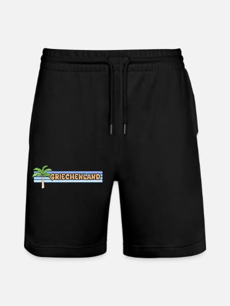 Greece as a holiday - Stanley/Stella Trainer Unisex Organic Jogging Shorts - black
