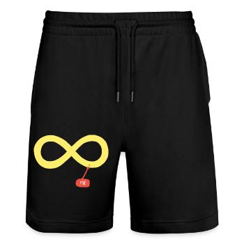 Ich und die Unendlichkeit - Stanley/Stella Unisex Bio Joggingshorts Trainer  - Schwarz - Vorne - Nik (191cm) & Marisol (170cm)