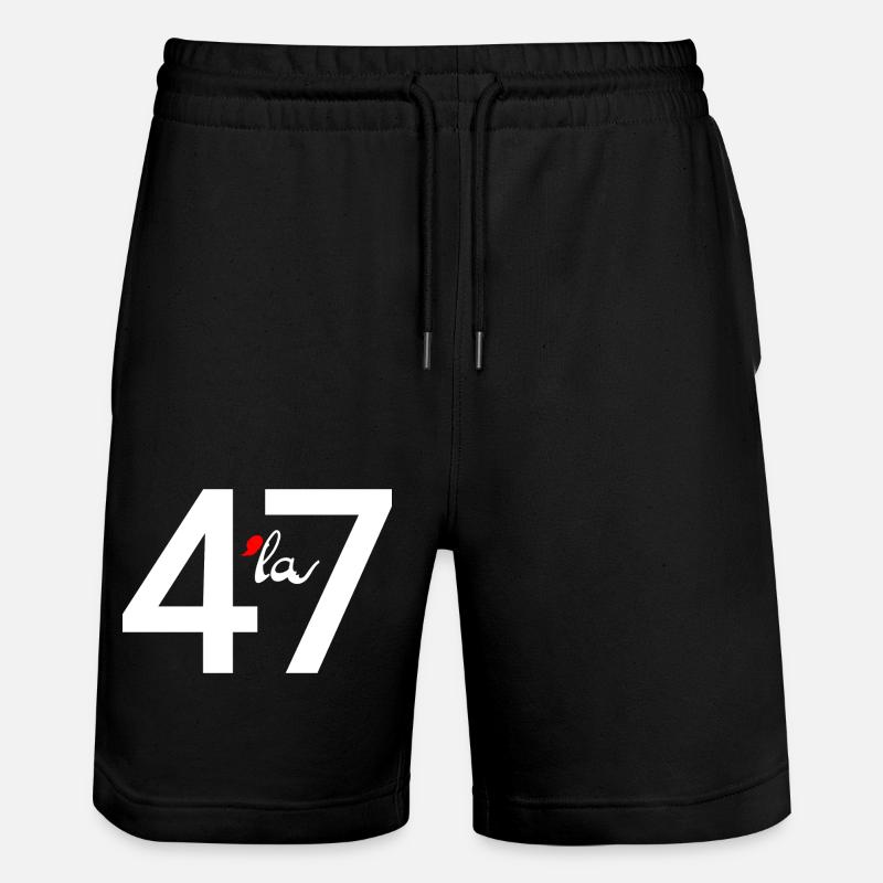 47 virgule la - Short de jogging bio TRAINER Stanley/Stella unisexe - noir