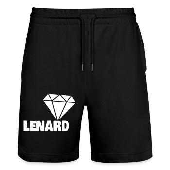 Cadeau pour Lenard - Short de jogging bio TRAINER Stanley/Stella unisexe - noir - Devant - Nik (191cm) & Marisol (170cm)