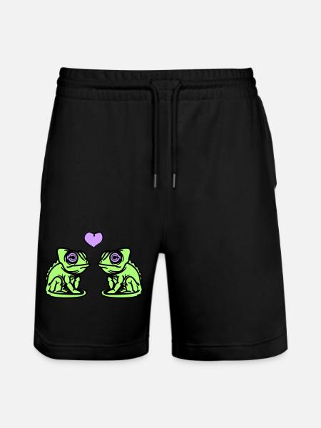 Chamäleon Love - Stanley/Stella Unisex Bio Joggingshorts Trainer  - Schwarz