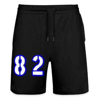 82 Symbole numérique - Short de jogging bio TRAINER Stanley/Stella unisexe - noir - Devant - Nik (191cm) & Marisol (170cm)
