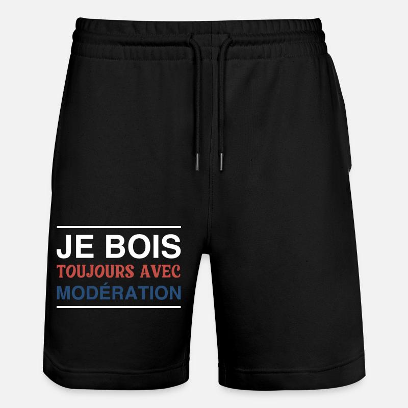 Je Bois Toujours Avec Modération - Short de jogging bio TRAINER Stanley/Stella unisexe - noir