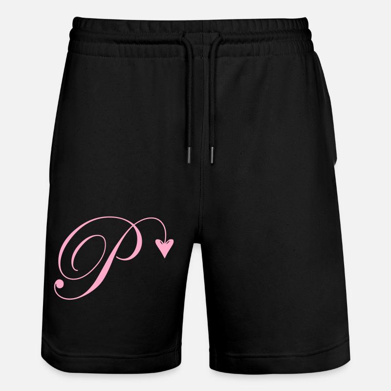 Monogram P Heart Vine - Stanley/Stella Trainer Unisex Organic Jogging Shorts - black
