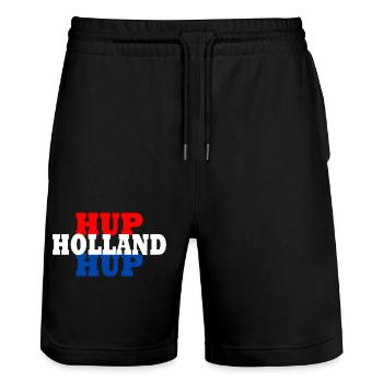 Hup holland hup - Short de jogging bio TRAINER Stanley/Stella unisexe - noir - Devant - Nik (191cm) & Marisol (170cm)