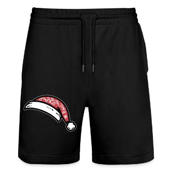 Weihnachtsmütze - Stanley/Stella Unisex Bio Joggingshorts Trainer  - Schwarz - Vorne - Nik (191cm) & Marisol (170cm)