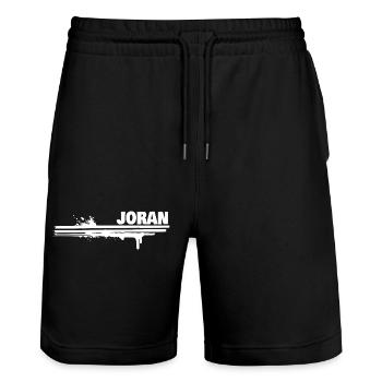 Farbklecks Joran - Stanley/Stella Unisex Bio Joggingshorts Trainer  - Schwarz - Vorne - Nik (191cm) & Marisol (170cm)