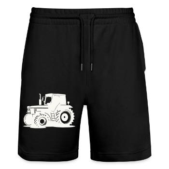 Tracteur - Short de jogging bio TRAINER Stanley/Stella unisexe - noir - Devant - Nik (191cm) & Marisol (170cm)