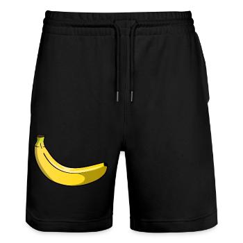 Banane - Short de jogging bio TRAINER Stanley/Stella unisexe - noir - Devant - Nik (191cm) & Marisol (170cm)