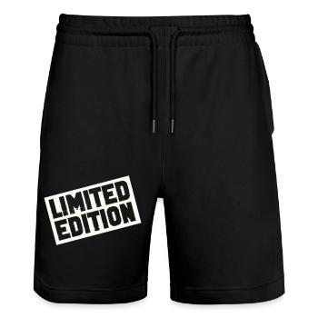 Édition limitée 1 - Short de jogging bio TRAINER Stanley/Stella unisexe - noir - Devant - Nik (191cm) & Marisol (170cm)