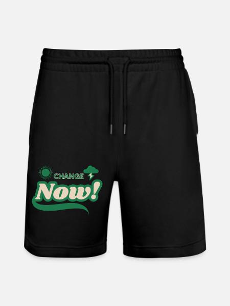 Change Now - Stanley/Stella Trainer Unisex Organic Jogging Shorts - black