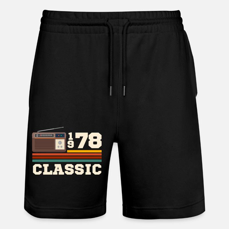 Jubiläum 1978 Retro-Klassiker - Stanley/Stella Unisex Bio Joggingshorts Trainer  - Schwarz