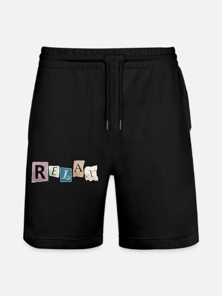 Relax – Stay relaxed - Stanley/Stella Trainer Unisex Organic Jogging Shorts - black