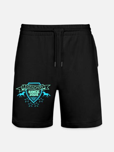 2028 - Stanley/Stella Trainer Unisex Organic Jogging Shorts - black