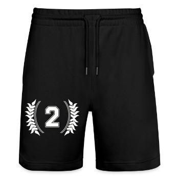 Numéro 2 - Short de jogging bio TRAINER Stanley/Stella unisexe - noir - Devant - Nik (191cm) & Marisol (170cm)