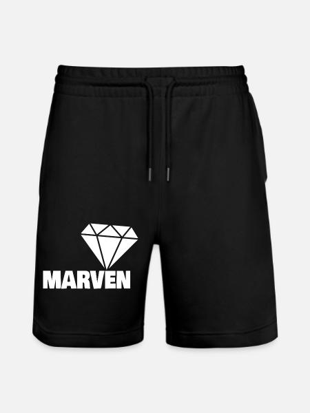 Marven as noble - Stanley/Stella Trainer Unisex Organic Jogging Shorts - black