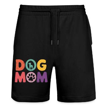 Gift Saying Pets Dog Dog Love - Stanley/Stella Trainer Unisex Organic Jogging Shorts - black - Front - Nik (191cm) & Marisol (170cm)