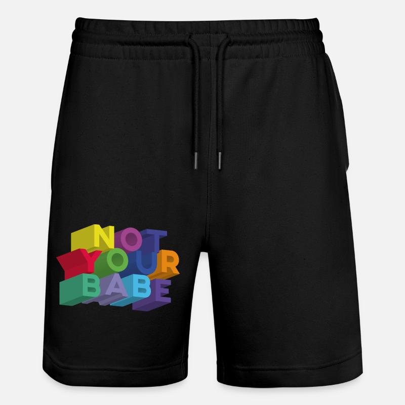 NOT YOUR BABE - Short de jogging bio TRAINER Stanley/Stella unisexe - noir