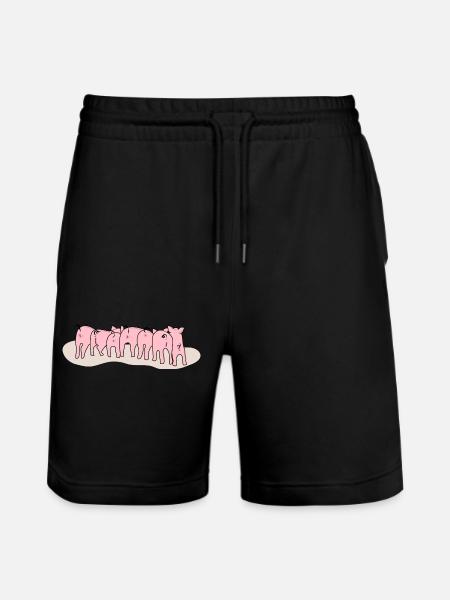 Adorable Piglets from Behind - Stanley/Stella Trainer Unisex Organic Jogging Shorts - black