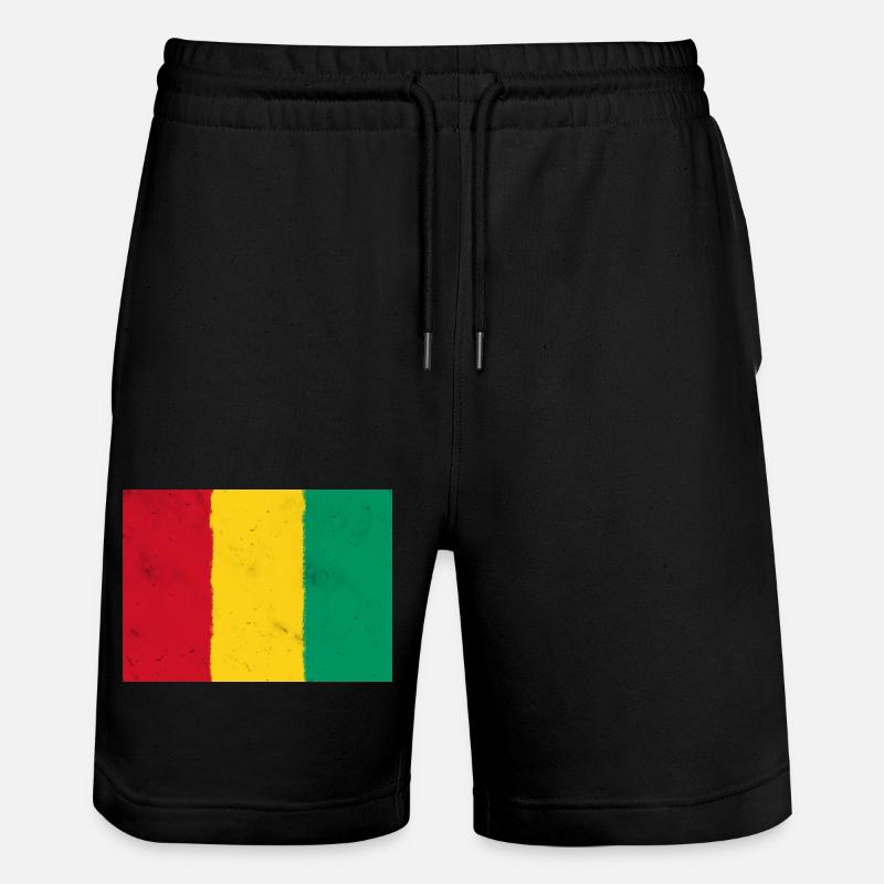Drapeau de la Guinée - Guinée - Short de jogging bio TRAINER Stanley/Stella unisexe - noir