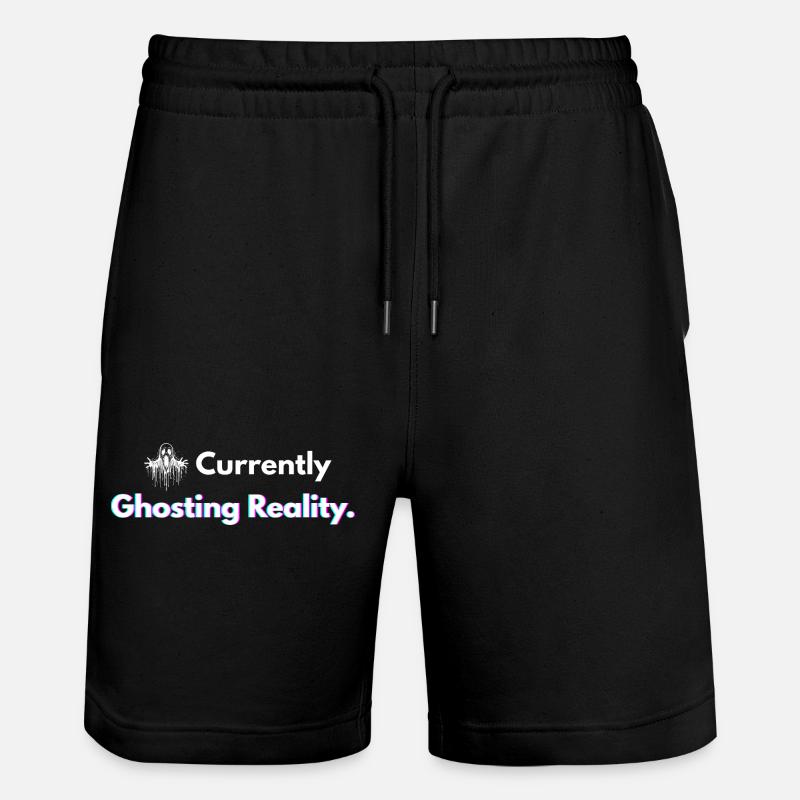Currently Ghosting Reality Shirt - Stanley/Stella Trainer Unisex Organic Jogging Shorts - black